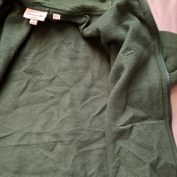 Dark green Lacoste zip up hoodie - Picture 6 of 7